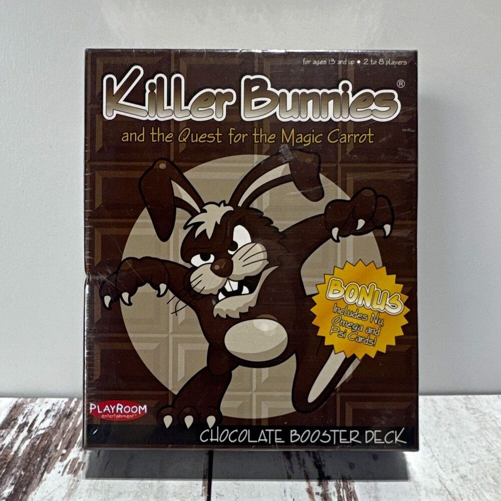 Playroom Entertainment Killer Bunnies Chocolate Booster Deck Sealed 55 Cards